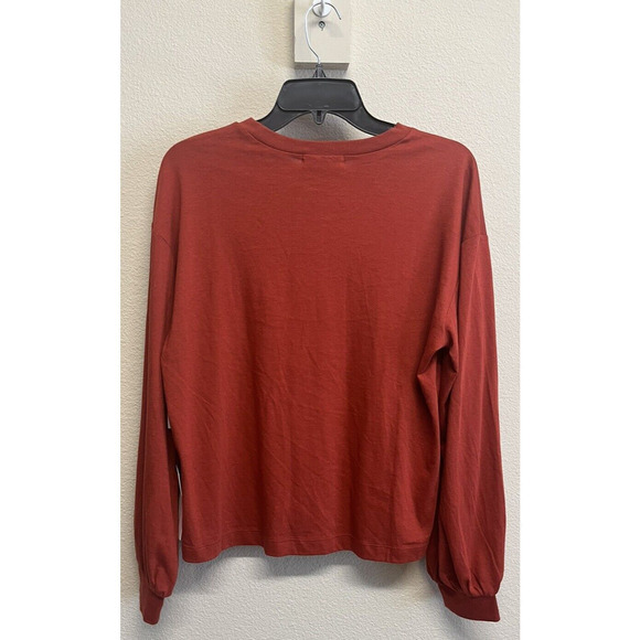 TREASURE & BOND Balloon Sleeve Shirt Sz Small Top Rust Ochre NEW - Picture 6 of 7